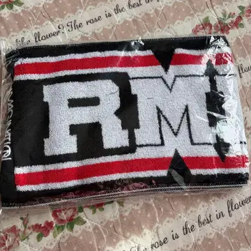 RM 로고 타월 블랙 화이트 빨간색