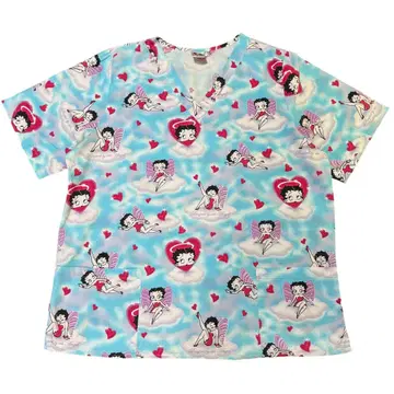 베티 붑 프린트 T셔츠 BettyBoop 스크럽 셔츠