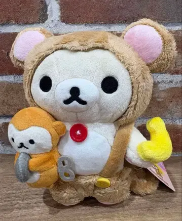 [택 포함 새상품] 당시 리락쿠마 설날 봉제 인형 원숭이