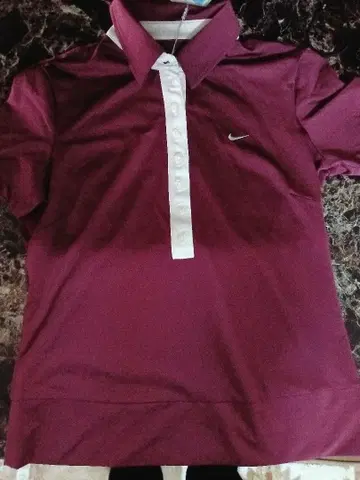 Nike 골프 셔츠 M 와인 레드