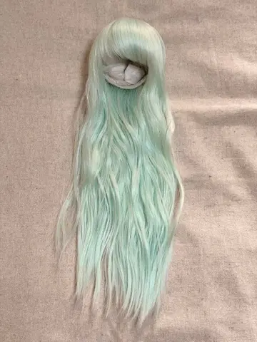 인형 가발 7-8인치 민트 롱 웨이브