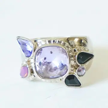 스와로브스키 Rachel 반지 퍼플 실버 18호