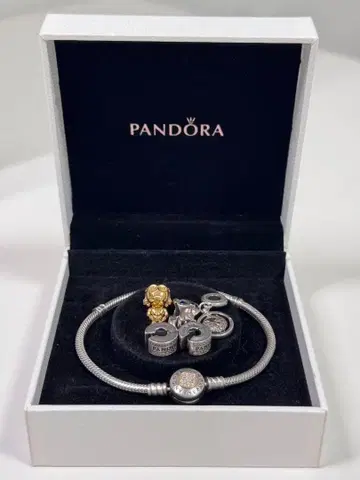 Pandora x STAR WARS 실버 팔찌 & 참 세트