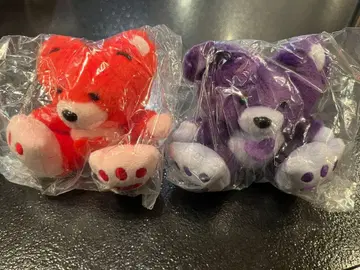 하티 봉제 인형 레드 퍼플 (앉은 모습)