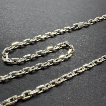 [ 와이드 11g 50cm ] 통통한 각체인 목걸이 silver925