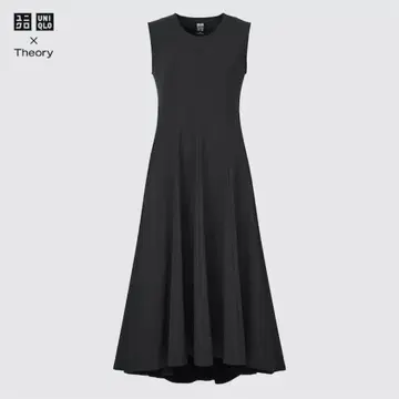 UNIQLO x Theory 울트라 스트레치 플레어 롱 원피스 블랙 M
