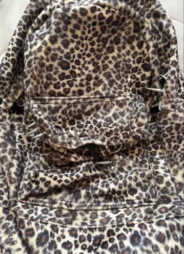 레오파드 무늬 백팩 펑크