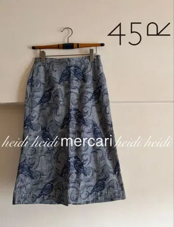 45R 데님 자카드 스커트