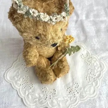 데이지 꽃 화관 민들레 코사지 세트 크로 셰 뜨개질 인형의 집