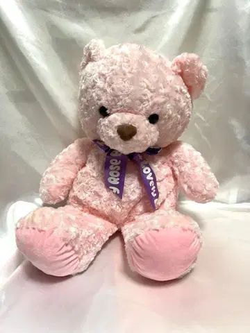 핑크색 곰 봉제 인형