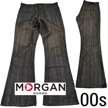 00s Y2K 아카이브 MORGAN HOMME 데님 플레어 팬츠