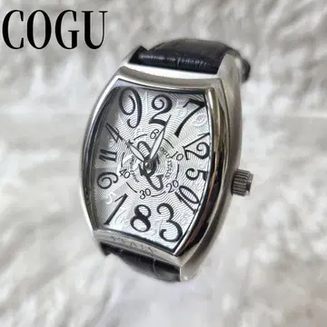 COGU 점핑 아워 자동 와인딩 뒷면 투명 트노형 남성용 손목시계