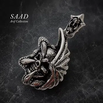 SAAD 스컬 드래곤 펜던트 탑 해골 금속 알레르기