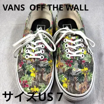 VANS OFF THE WALL 동물과 꽃 프린트 US 7