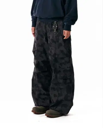 AAKAM 카무플라주 트윌 팬츠 블랙 새상품급