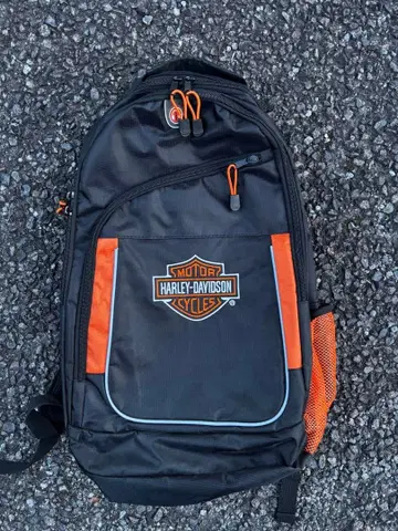 HARLEY-DAVIDSON 로고 자수 백팩 블랙
