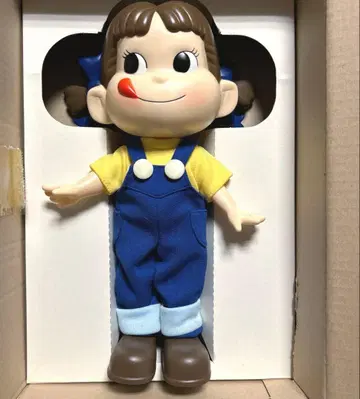 미사용 새상품 파랑 블루 오버롤 소프트 비닐 페코짱 인형 피규어 마스코트