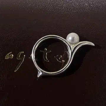 agete 홑알 펄 실버 반지 11호