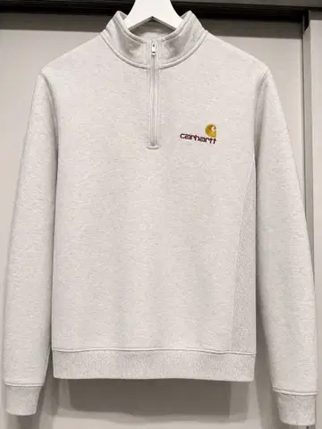 carhartt 그레이 하프 지퍼 트레이닝복