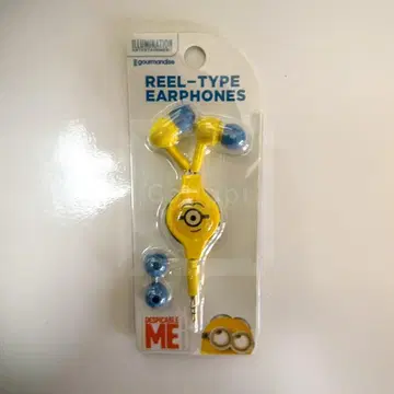 [ 새상품 미사용 ] 미니언즈 릴식 이어폰 ( 스튜어트 )
