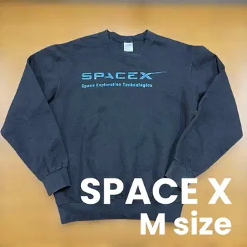SpaceX 스페이스X 블랙 맨투맨 속기모 M 사이즈 일론 머스크