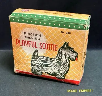 [ 앤티크 TOY ] 강아지 스코티 프릭션 기믹 주행 홍콩제