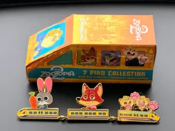 홍콩 디즈니 한정판 주토피아 2 핀 배지 주디 닉 레밍 3개 세트