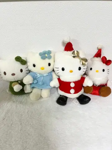 헬로키티 봉제 인형 묶음 판매 헤이세이 레트로 엔젤 산타 그린 키티 레어