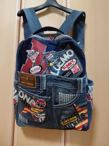 데님 핸드메이드 백팩