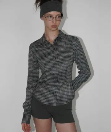 BLACKUP 누보 체크 셔츠