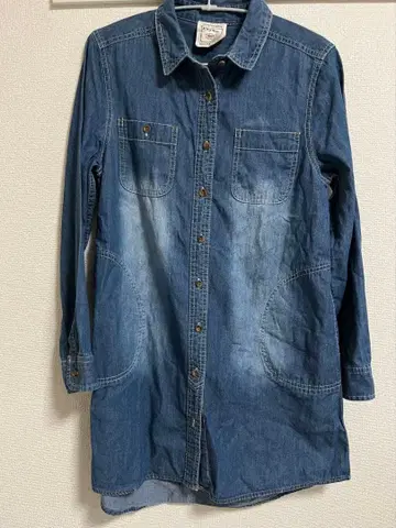 데님 셔츠 원피스 긴팔