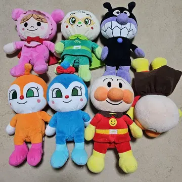 호빵맨 봉제 인형 7체 세트 프리티 빈즈