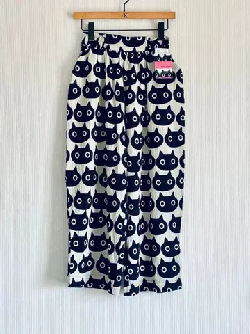 미사용 새상품 와코루 마타노아츠코 고양이 패턴 하의 바지 홈웨어