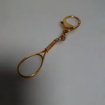 스와로브스키 테니스 라켓 키링. 빈티지 테니스 액세서리.