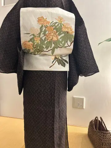 박꽃 자수 오비 북 패턴