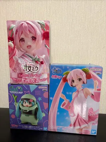 하츠네 미쿠 벚꽃 미쿠 자쿠 미쿠 피규어 묶음 판매
