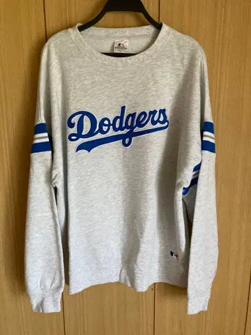 남성용 Dodgers 로고 그레이 긴팔 트레이닝복 MLB