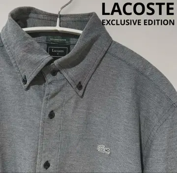라코스테 EXCLUSIVE EDITION 긴팔 피케 셔츠 실버