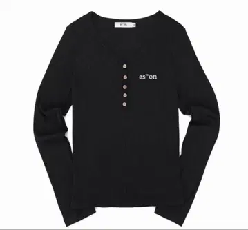 ason 블랙 긴팔T셔츠 as'on 롱T 블랙