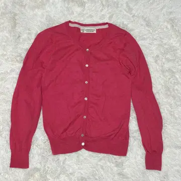 애프터눈 티/니트 가디건/38/쉘 버튼 핑크