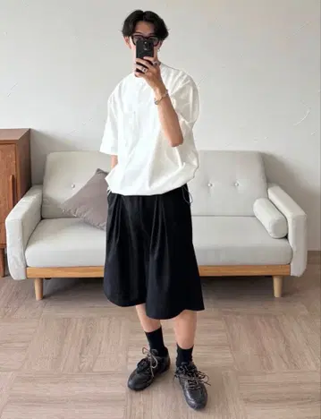 BICOLOR DRAW CORD TEE 바이컬러 드로우 코드 T