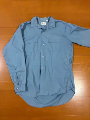 [레어] 50s-60s PILGRIM 빈티지 긴팔 워크 셔츠 L 블루