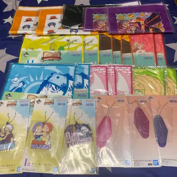 ONE PIECE 제일복권 타월 19개 + 러버 키링 6개 묶음 판매