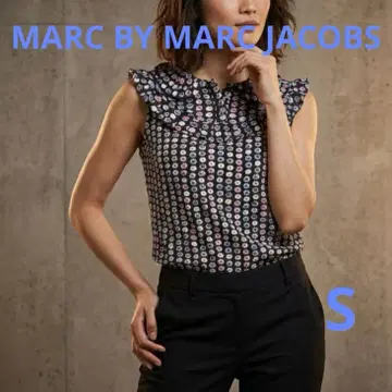MARC BY MARC JACOBS 꽃무늬 프릴 블라우스 슬리브리스 S