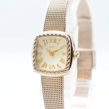 agete 아가트 손목시계 쿼츠 로마 숫자 스퀘어 골드