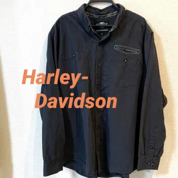 할리데이비슨 긴팔 셔츠 블랙 워크 셔츠 2XL