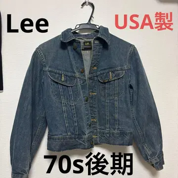 레어 70s 후기 블랙 택 USA제 Lee 데님 자켓
