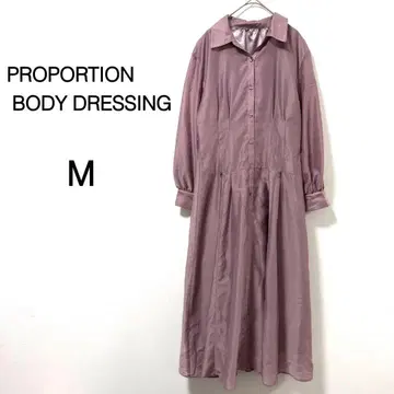 [ 프로포션 바디 드레싱 ] 셔츠 원피스 롱 기장 긴팔 무지 M