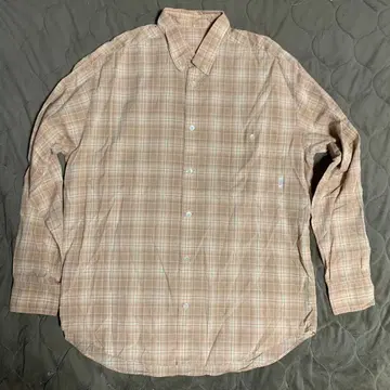 PAPAS 파파스 체크 무늬 버튼 다운 긴팔 셔츠 사이즈 M