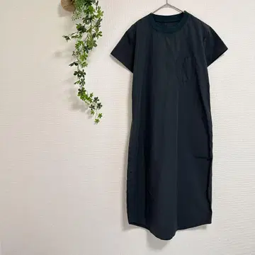 [BEAMS BOY] 반팔 롱 원피스 (F) 다크 그린